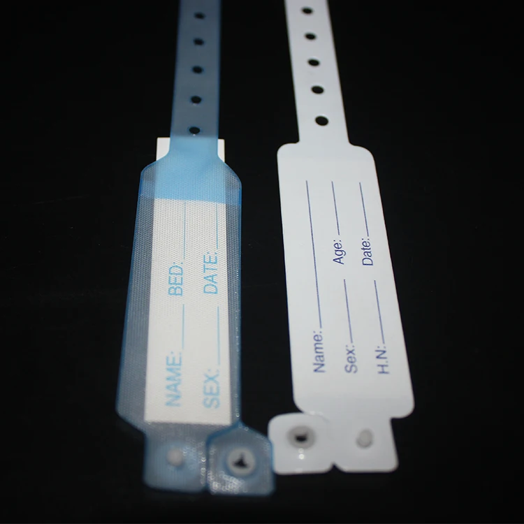 PVC Disposable Medical Plastic ID Bracelet