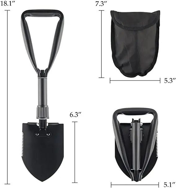 High Quality Outdoor Folding Camping Shovel Mini Multifunctional Survival Shovel