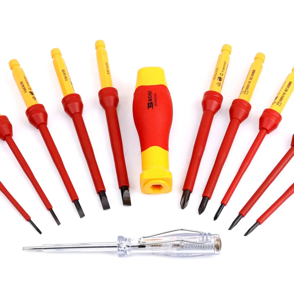 Professional 12PCS VDE Screwdriver Set For Electric Company Use