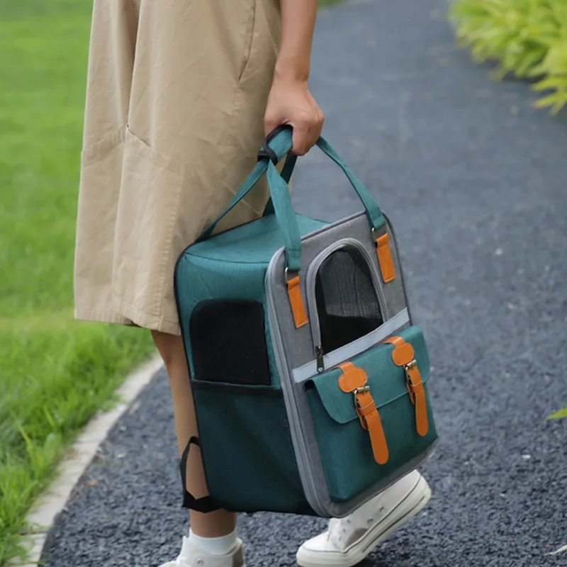 Wholesale Space Capsule Canvas Breathable Backpack for Small to Medium Dogs and Rabbits