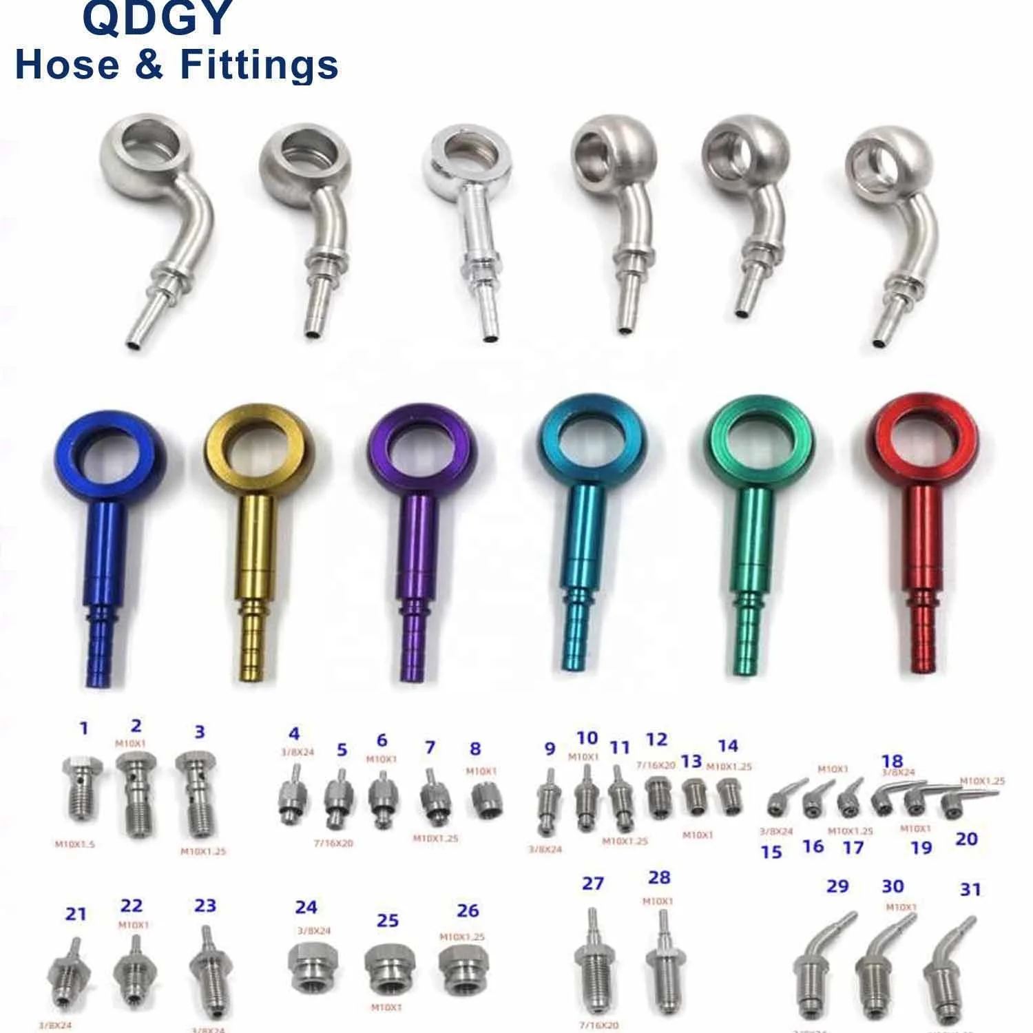 OE Quality an Stainless Steel Braided PTFE -3 an Brake Hose Line Kit Banjo Joint Male Connector Female End Hardware Pipe Fitting
