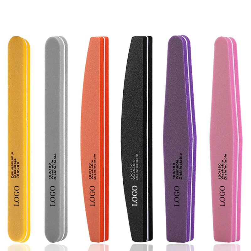 Пользовательский Цвет пилочка для ногтей 100/180 EVA Шлифовальная Пилка Для ногтей шлифовальный шнек блоки Маникюр Педикюр Инструменты для проведения дезинфекции в маникюрном салоне