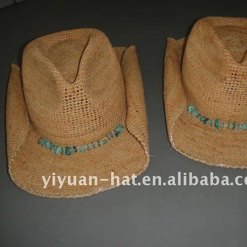 2020 fashion shell beads trimming raffia straw crocheted woven tea cowboy hat