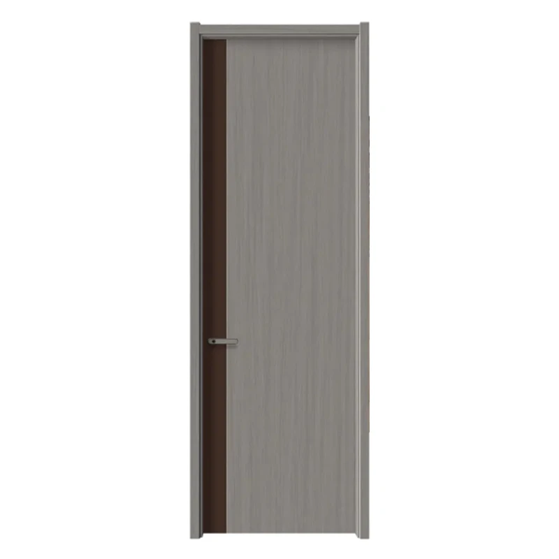 European Design  Wood Sliding Pocket Door Interior Wood Door with Black Frame Hidden Door Kit for Outdoor Application