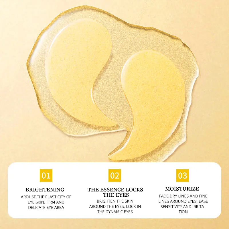 Private Label Dark Circle Collagen Moisturizing Eye Mask 24K Peptide Golden Seaweed Whitening Eye Patches