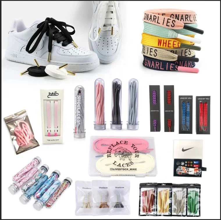 Customized color 6mm cotton shoe lace 8mm flat string 10mm round thick cotton rope twisted shoelaces for dunk shoes laces