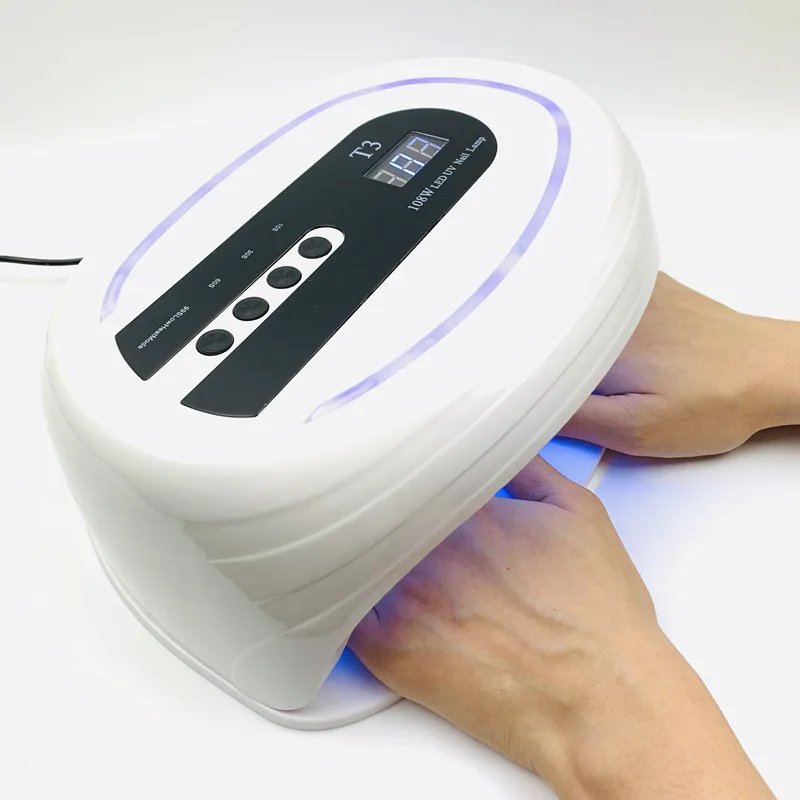 
Shangyu 108W High Quality 2 Hands Curing Poling Fast Dryong UV LED Gel Nail Lamp 