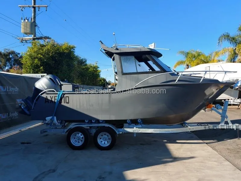 6.25m 20.5ft Allsea cuddy cabin aluminum speed rowing boats offshore fishing vessel for sale