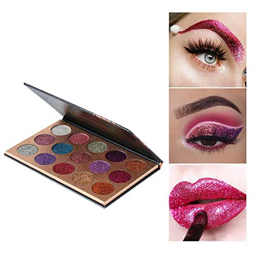 Custom your own highly pigmented eyeshadow glitter beauty glazed eyeshadow palette