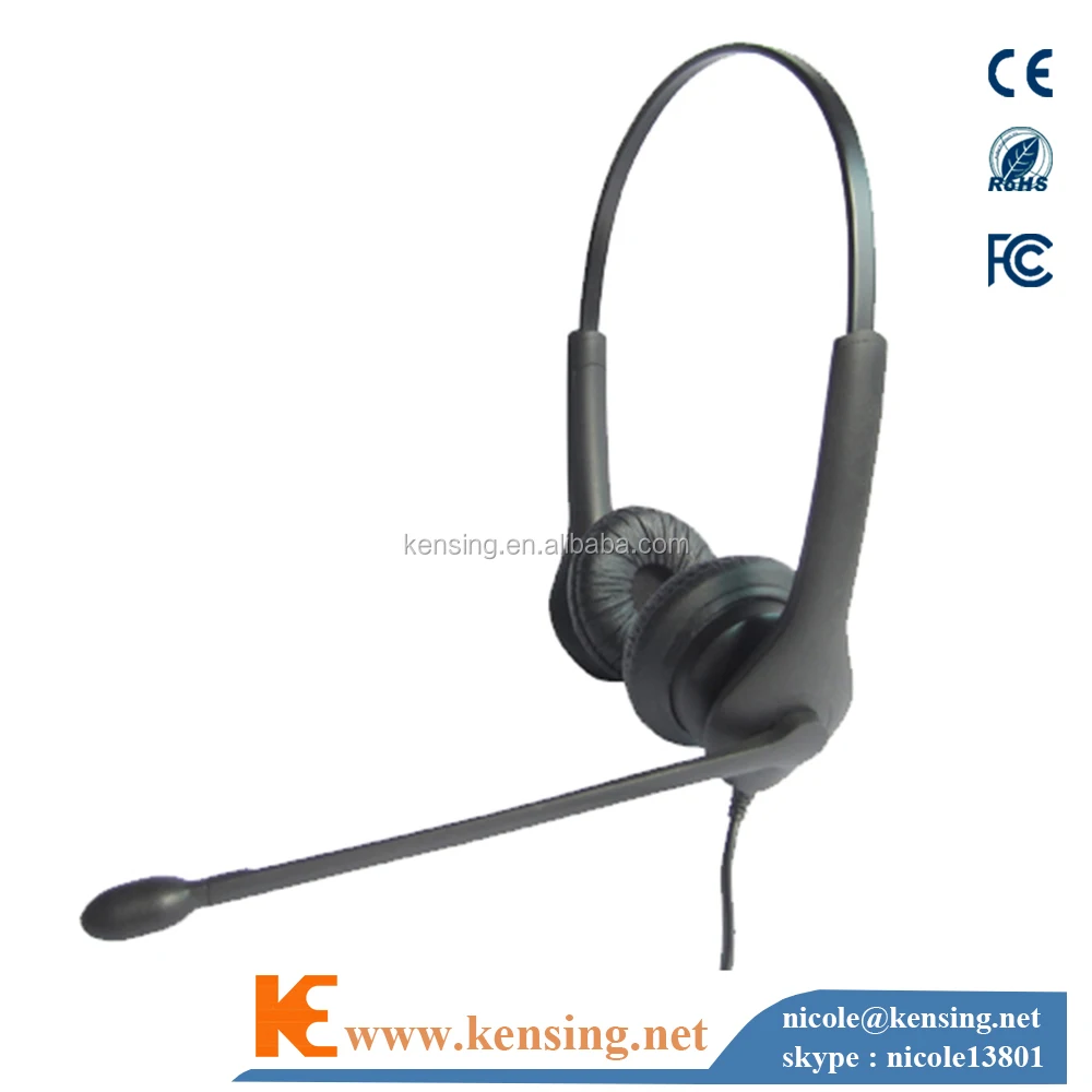 3.5MM Portable Professional Headphone Noise Cancelling Headset Headphones With Microphone For Call Center Headphones