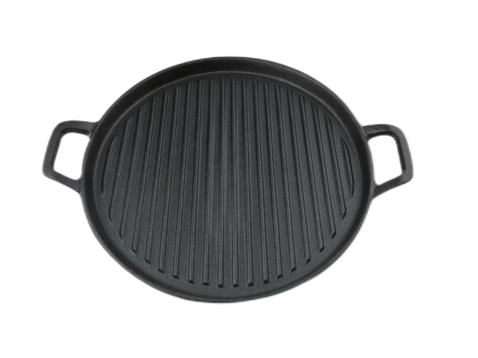Outdoor Kitchen Round Cast Iron Griddle vegetable cooking oil Grill Pan Support