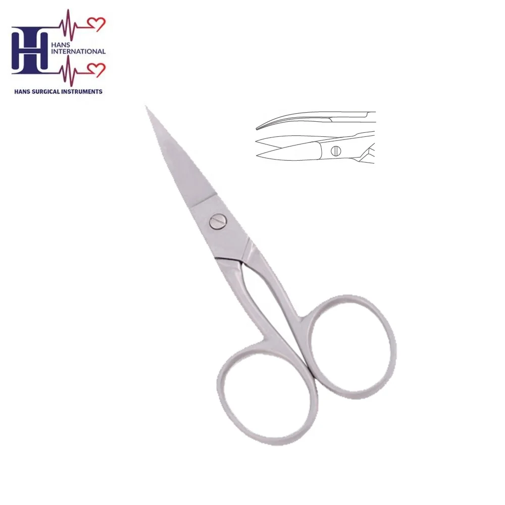 Nail Scissor curved Microsurgery Instruments