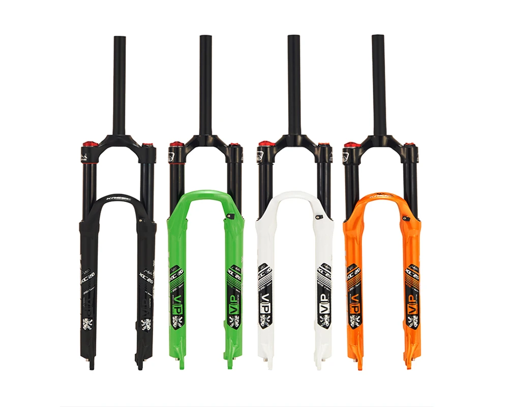 KRSEC MTB Fork Manual Control Alloy Disc Brake 9mmQR 26/27.5/29 inch Mountain Bike Bicycle Air Suspension Fork Mtb For Bike