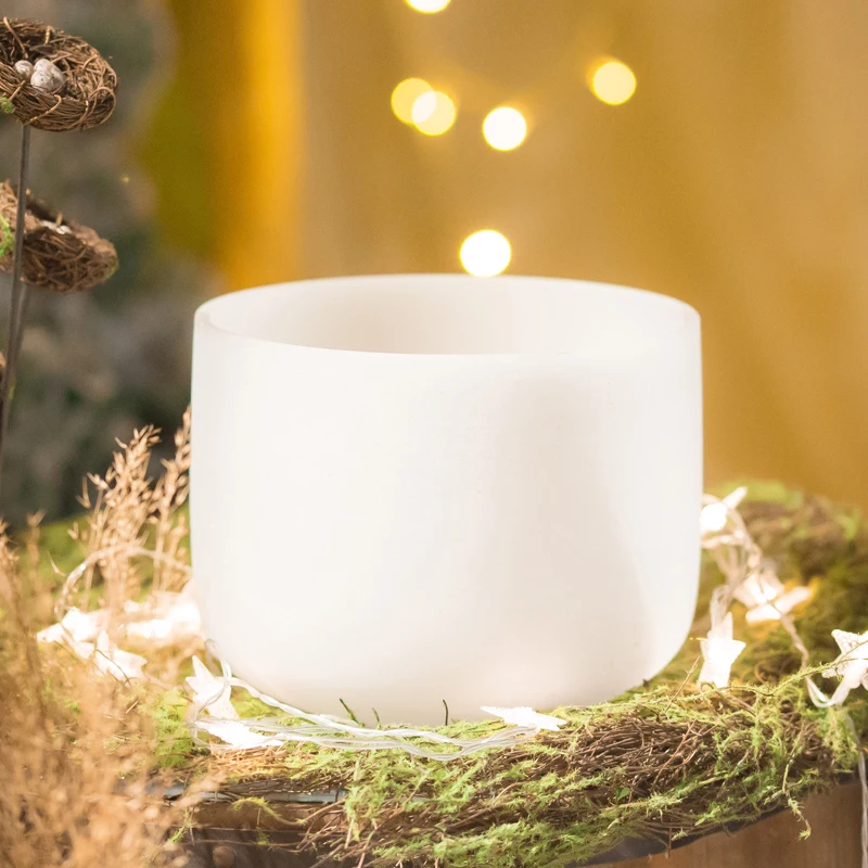 8inch A Third-Eye Crystal Singing Bowl  Meditation Quartz Bowl Sound Therapy Free Mallet