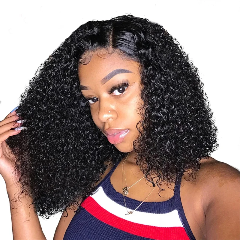 HD Transparent no Lace Front wigs for Black women Wholesale Natural color Brazilian Human hair wigs Straight remy hair wigs