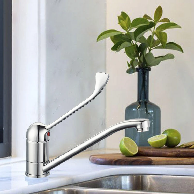 Deck Mounted Standard Brass Wash Cheaper Handle Chrome Water Sink Sanitary kraan Bathroom Basin Faucet