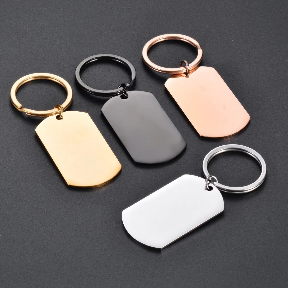 Promotional Blank Metal Key Chains Custom Logo Stainless Steel Keyring Design Your Own Cartoon Enamel Key Ring Metal Key Chains