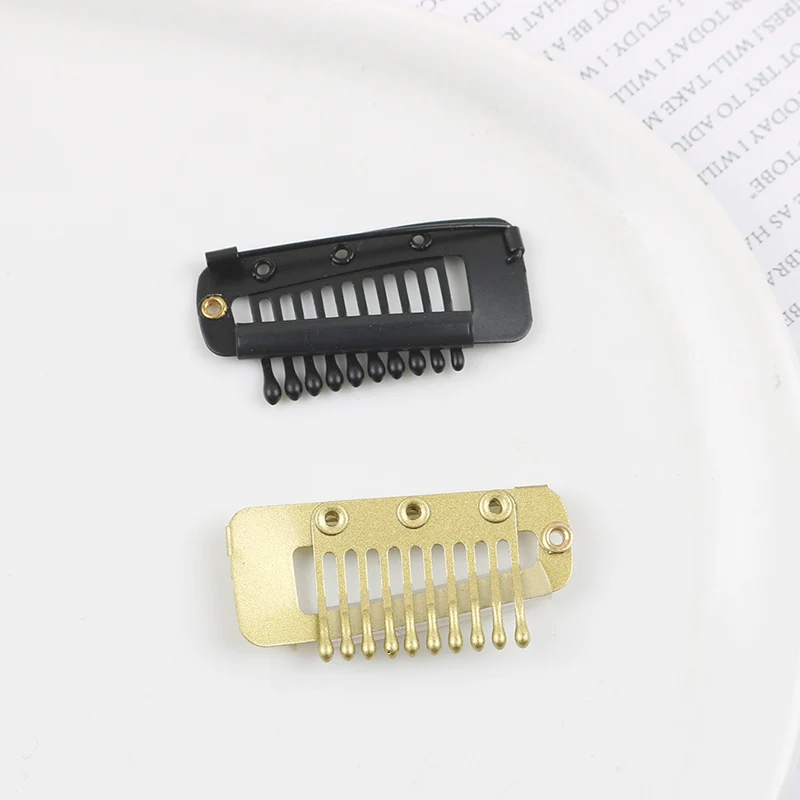 1.8cm*3.6CM 10teeth Stainless Steel Hair Extension Clips With Safty Pins BB Clip Beret Dupata Hijab Headscarf for Women
