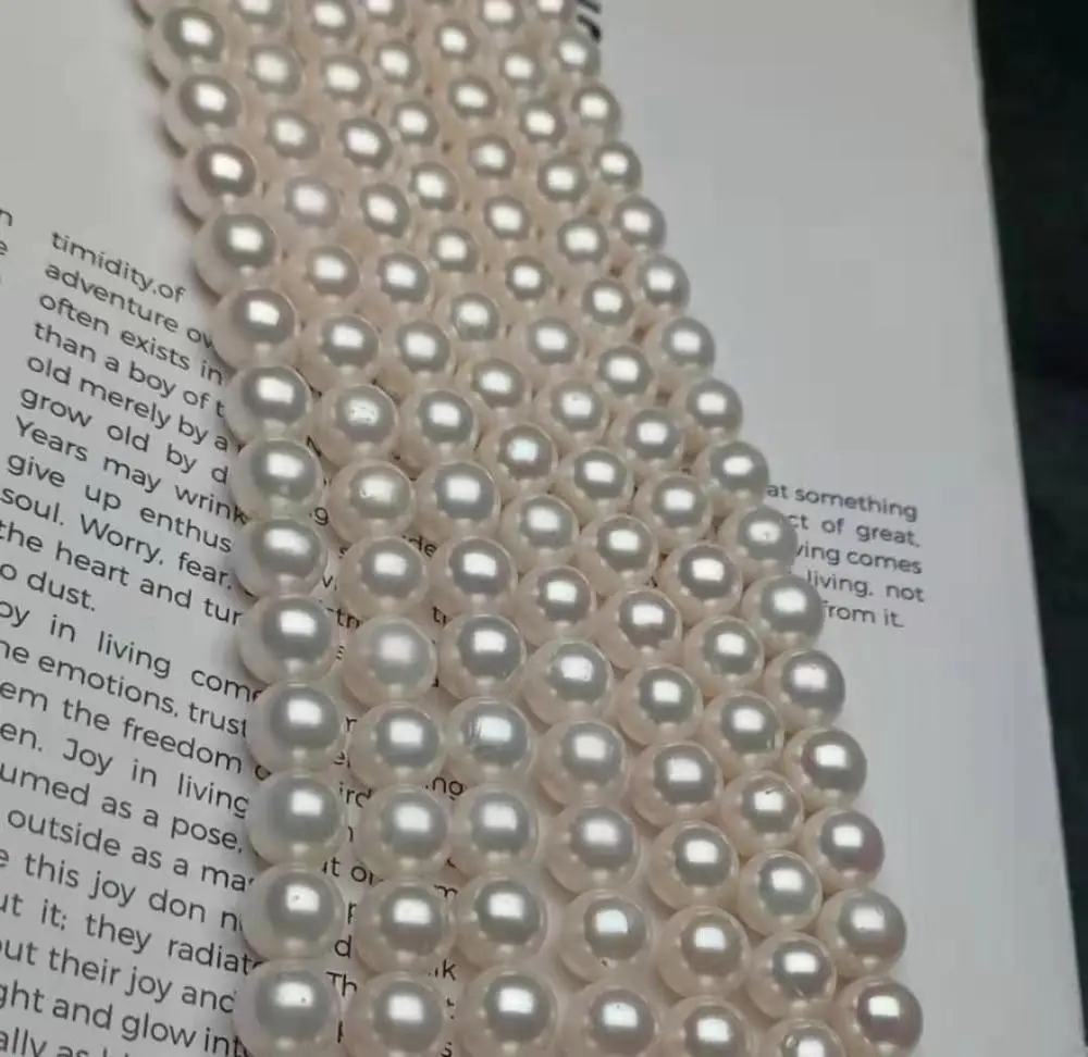 Cultured AAA Round Freshwater Pearl Natural Pearl Strand Loose Pearls for Making Jewelry
