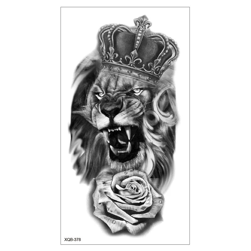 Tiger Lion Animal Pattern Arm Temporary Tattoo Sticker Waterproof Body 3d Tattoo Sticker