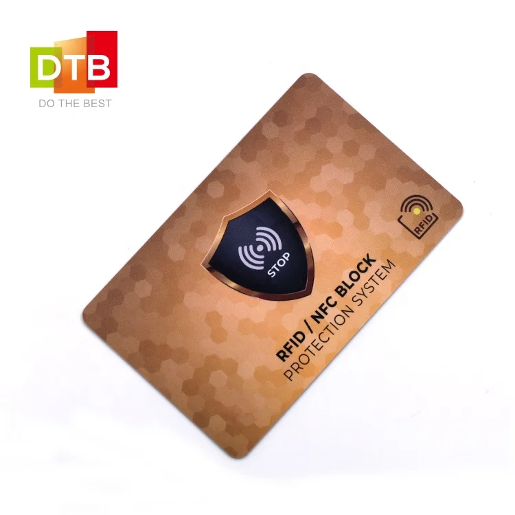 DTB RFID NFC high frequency smart shielding blocking plastic card