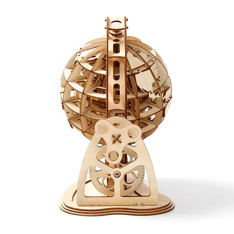 Stock Lot Wooden Assembled Model 3d Puzzle Handmade Toys Wooden Globe High-Grade Ornaments And Collectibles