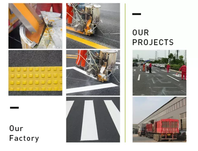 Portable Thermoplastic road marking machine Hand push hot melt line road marking machine