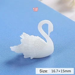 A42 3D cygnet hand DIY crystal drop glue mold accessories, 3D Swan fillings lake view Mini creative jewelry