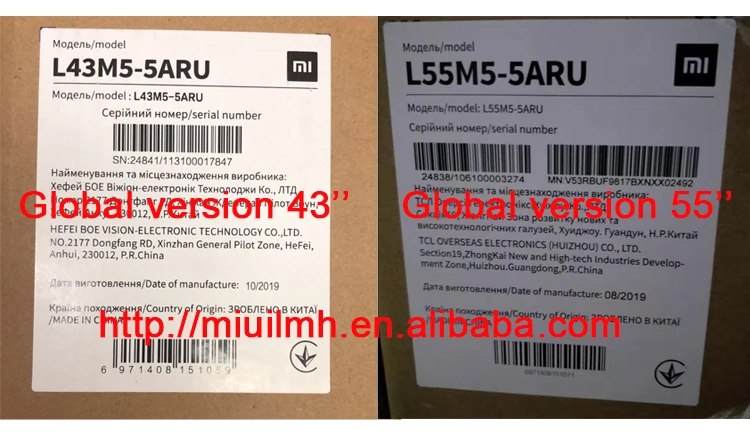 
Global Version Original Xiaomi Mi TV 4S 43' 1+8GB 4K 3840*2160 LED Android Metal Body TV Xiaomi Smart Television 