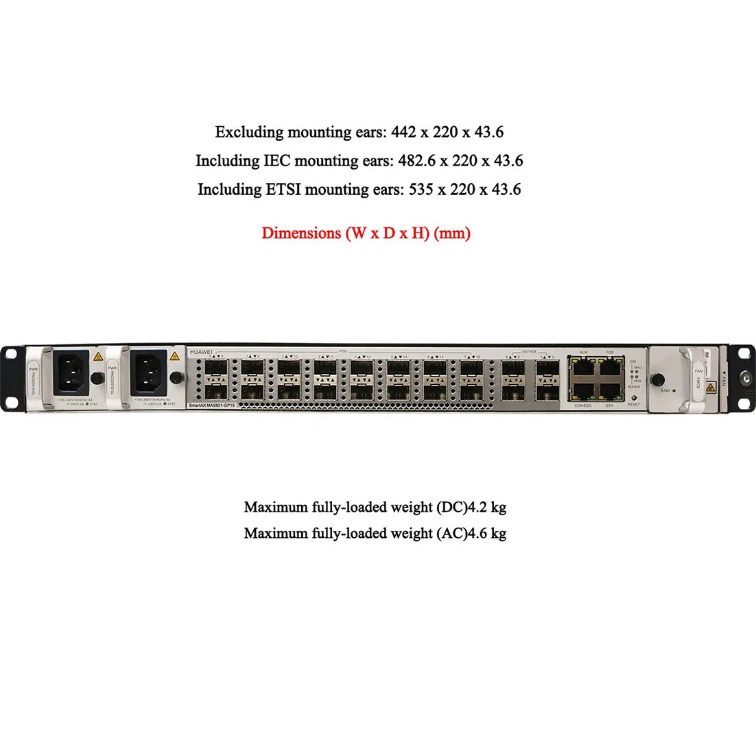 Smartax Gpon Olt 16 портов EA5801E-GP16 коробчатый оптического терминала линии по лучшей цене