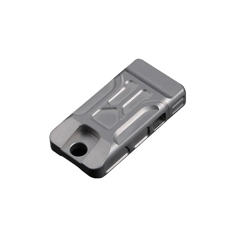 Titanium Alloy Outdoors High Decibel Portable Keychain Whistle Double Pipe Emergency Survival Whistle Tools