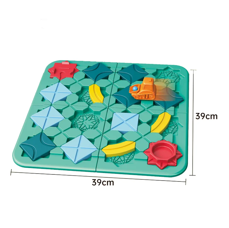 118 challenges kids brain teaser puzzle logical training toys road blocks builder car  track toy educational board game