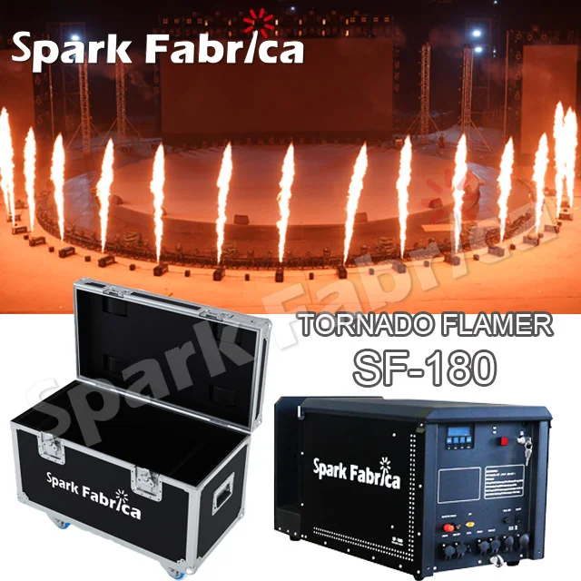 210 Degrees Shoot Angle Stage Flame Thrower Machines with Twin Value& Pump Wave Flamer