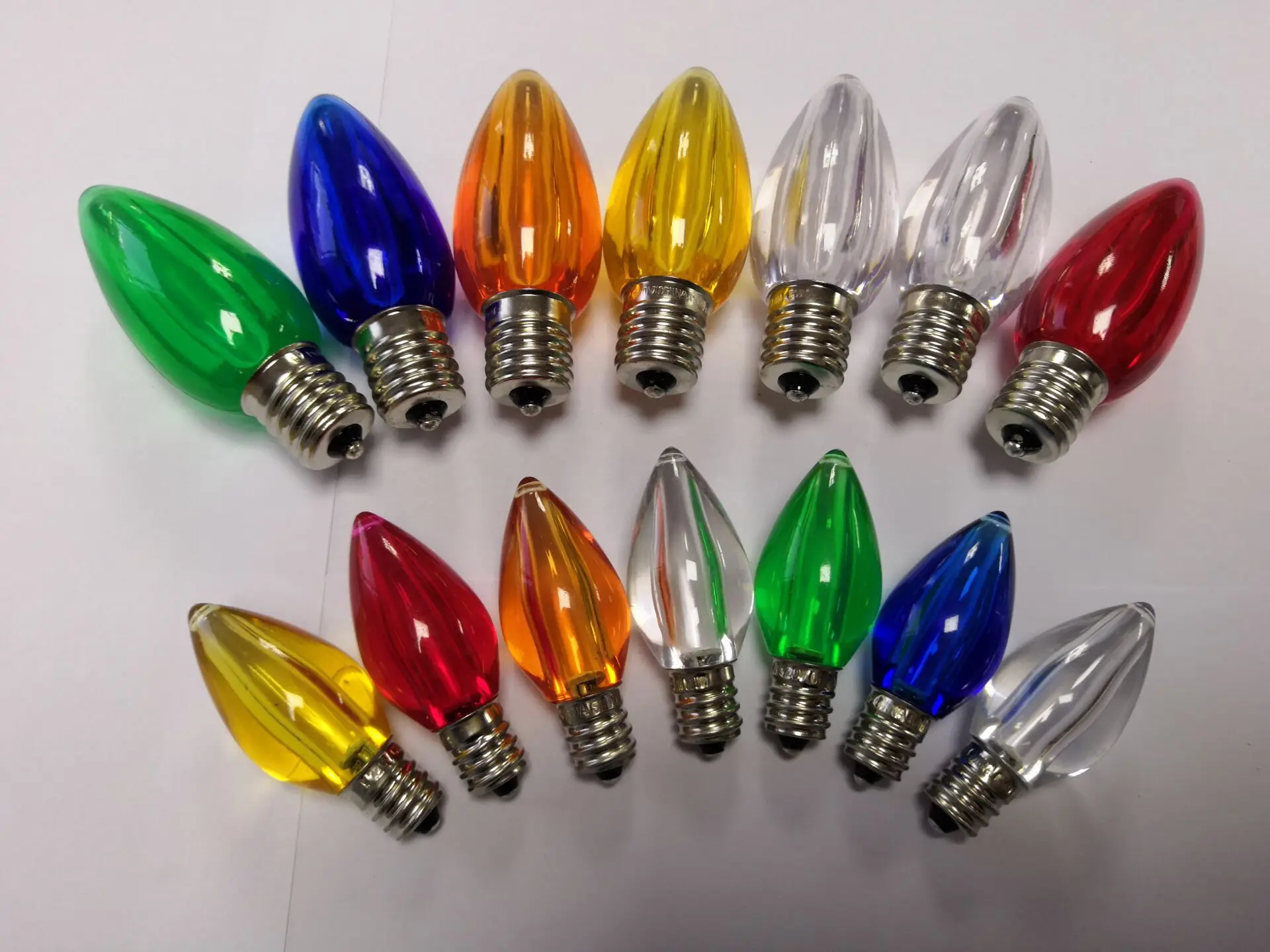 UL Smooth Transparent Multicolor Garden Decoration C9 LED Christmas String Light Bulbs