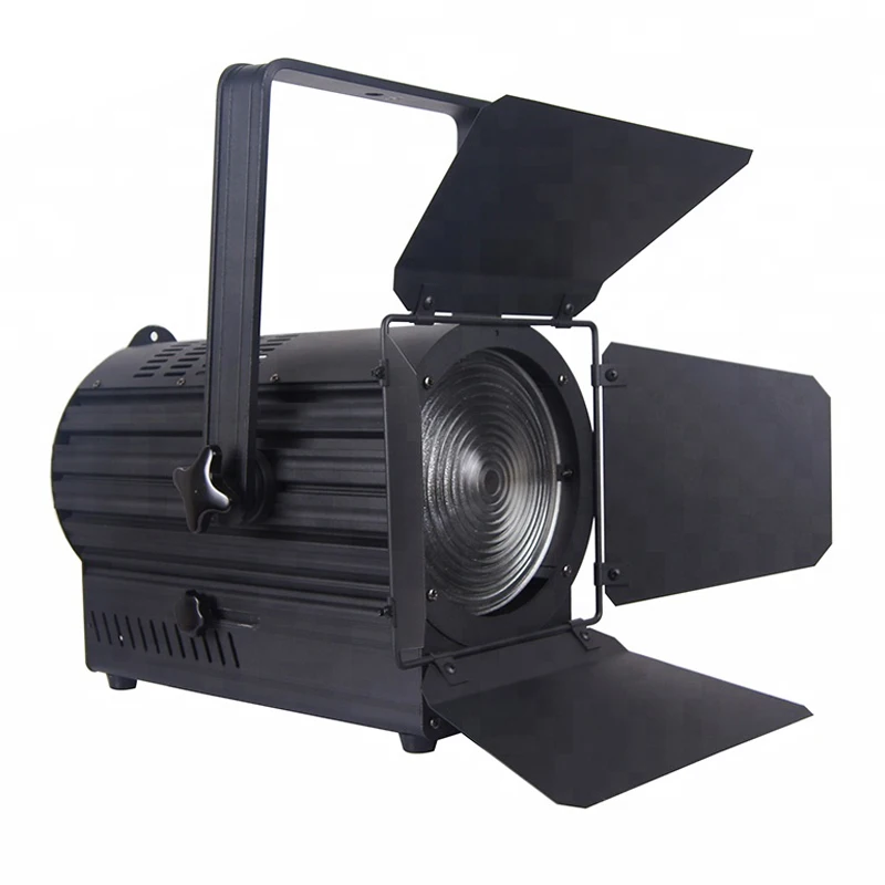 200W COB LED DMX TV studio theater  dimmable display video spotlight LED fresnel light