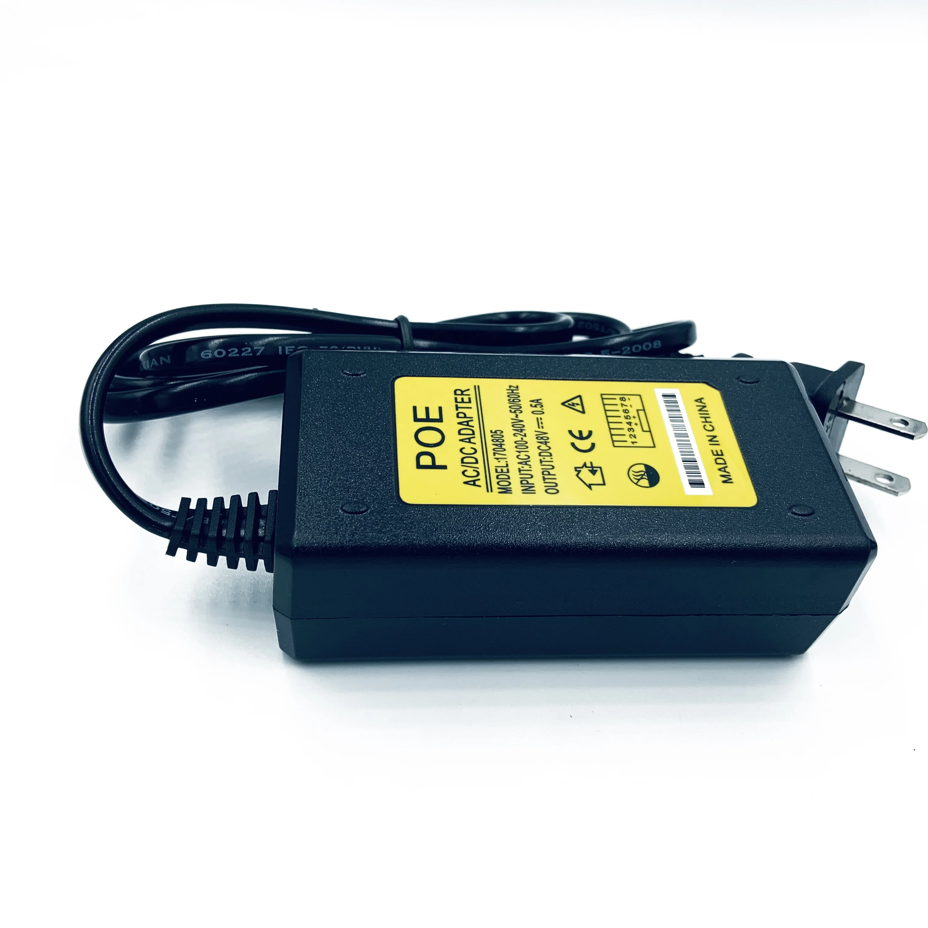 Ac100-240v To Dc 48V Desktop Powerline PoE Injector Adapter With Gigabit Ethernet