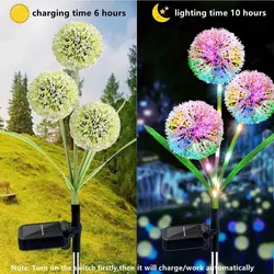 HSX OEM Solar Dandelion flowers outdoor Solar Lawn Lamp Waterproof Auto dandelion solar garden lights LED Dandelion Lamp