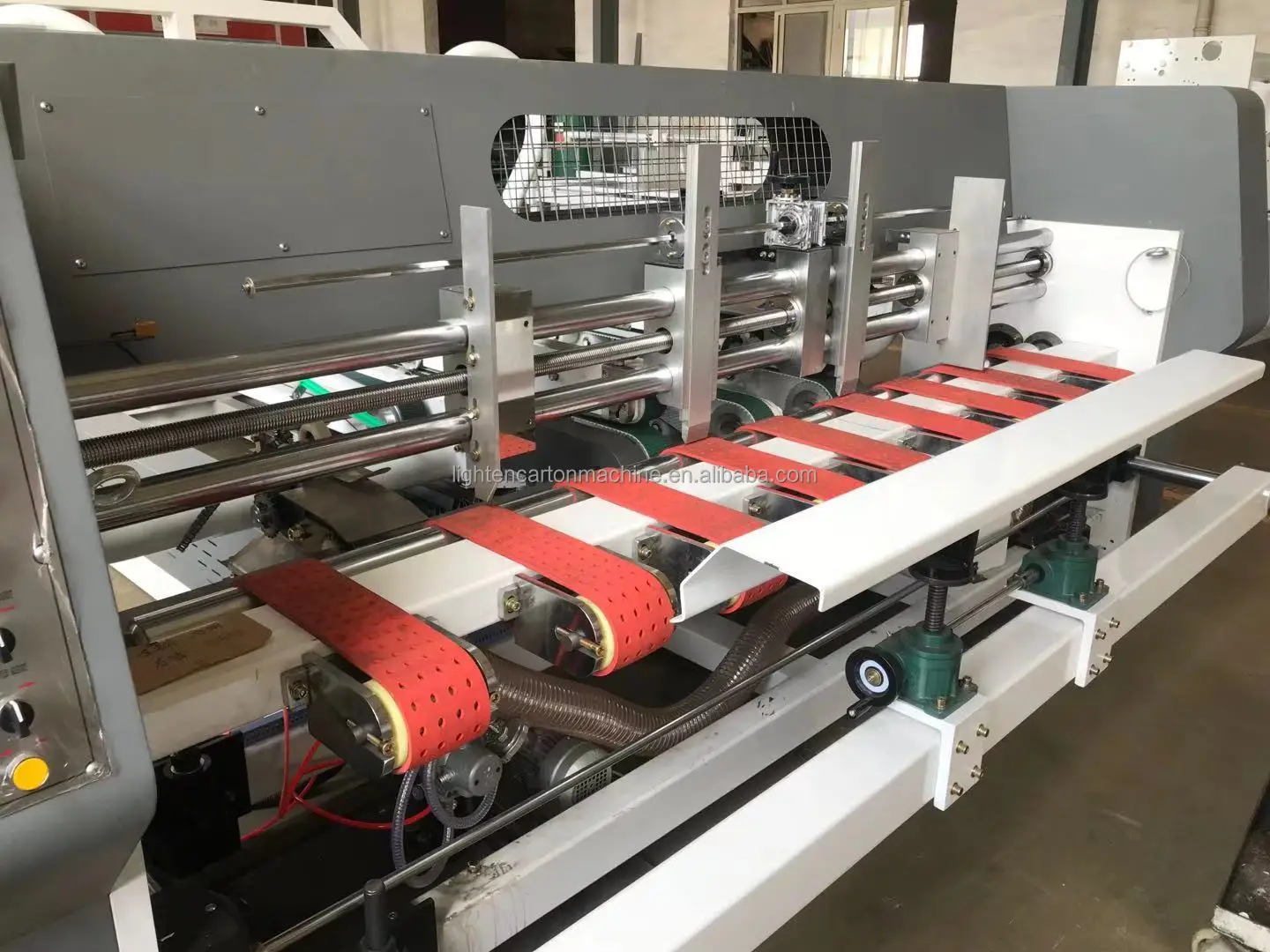 Automatic Corrugated Cardboard Carton Box Folding Gluing Machine For Carton Box Folder Gluer Machine