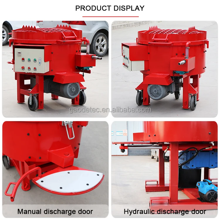 250kg Castable refractory Pan Mixer in Glass factory for mixing high alumina bricks and aluminum silicate bricks