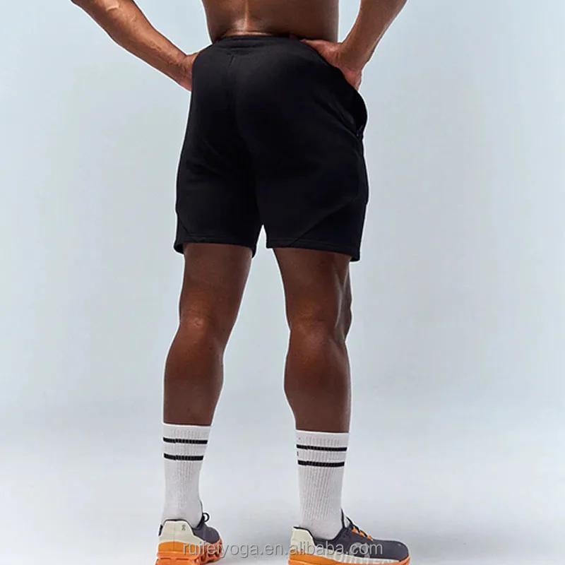 Sustainable Organic Cotton Shorts Custom Summer Casual Breathable Men Fitness Sport Running Shorts Gym Sweat Cotton Shorts