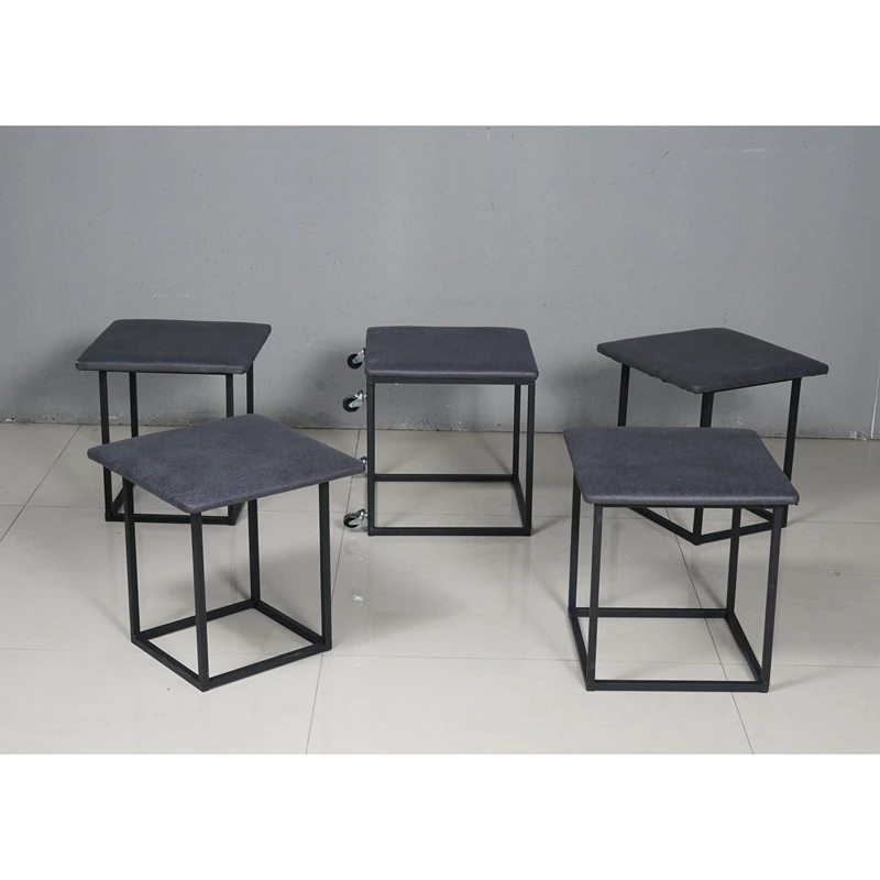 Популярный дизайн Высококачественная мебель для дома наборы боковых столиков из искусственной кожи с колесами