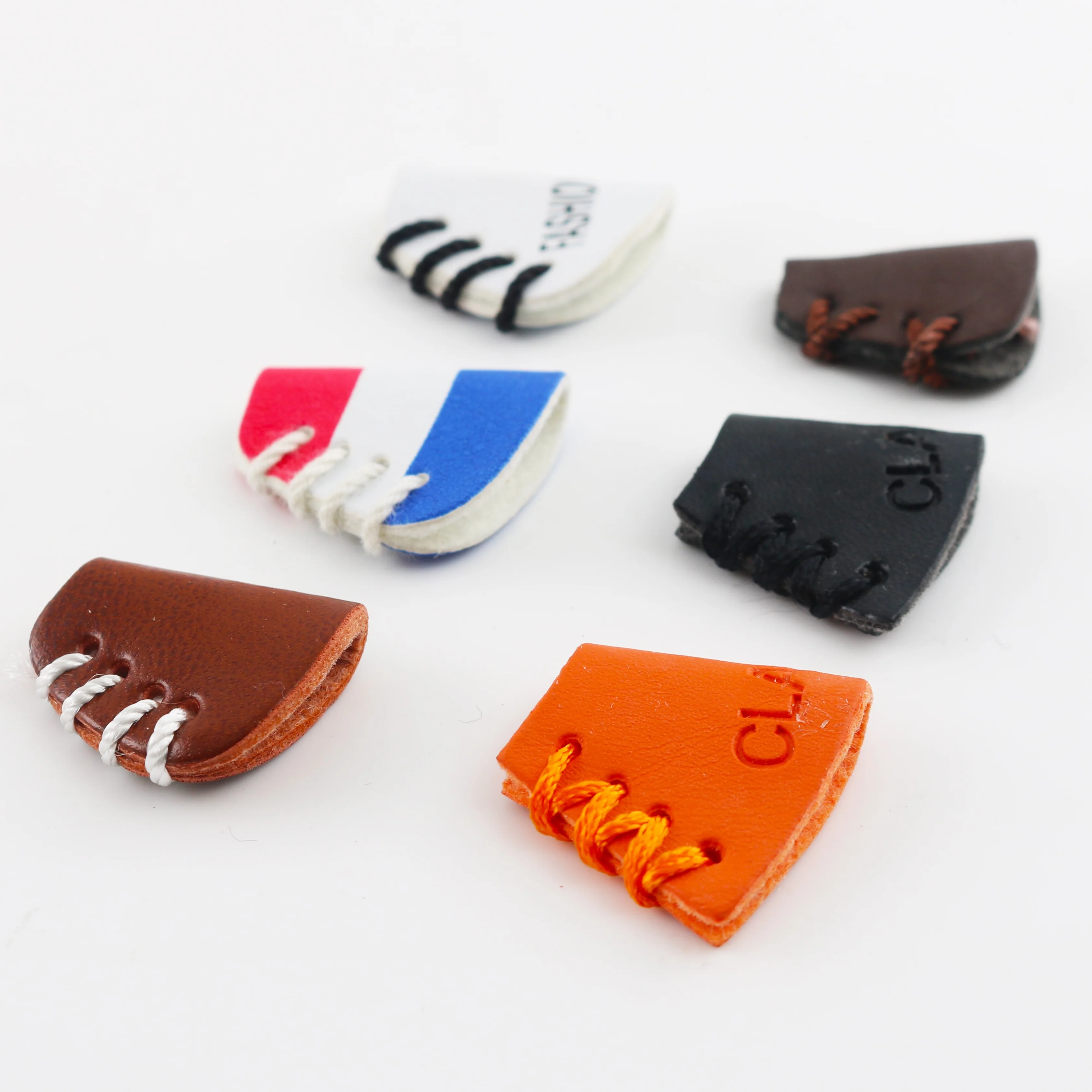 Custom hole rope PU leather lock plug color leather plug buckle rope for clothing