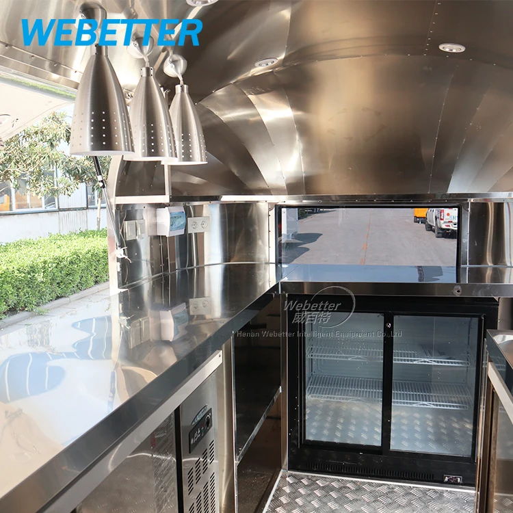 WEBETTER Imbisswagen Foodtruck Remorque Alimentaire Airstream Mobile Food Truck Trailer With Full Kitchen For Sale Europe