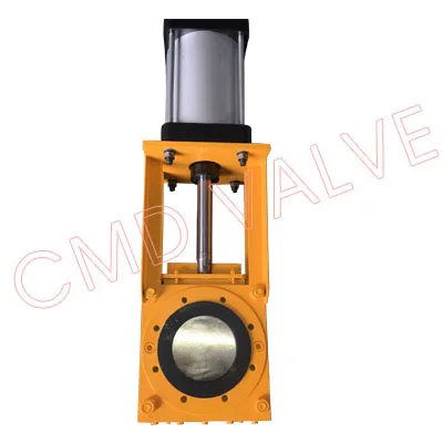 DN200 DN300 DN450 Carbon Steel Body UB6 2205 904L Disc Slurry Wafer Air Operated Pneumatic Knife Gate Valve