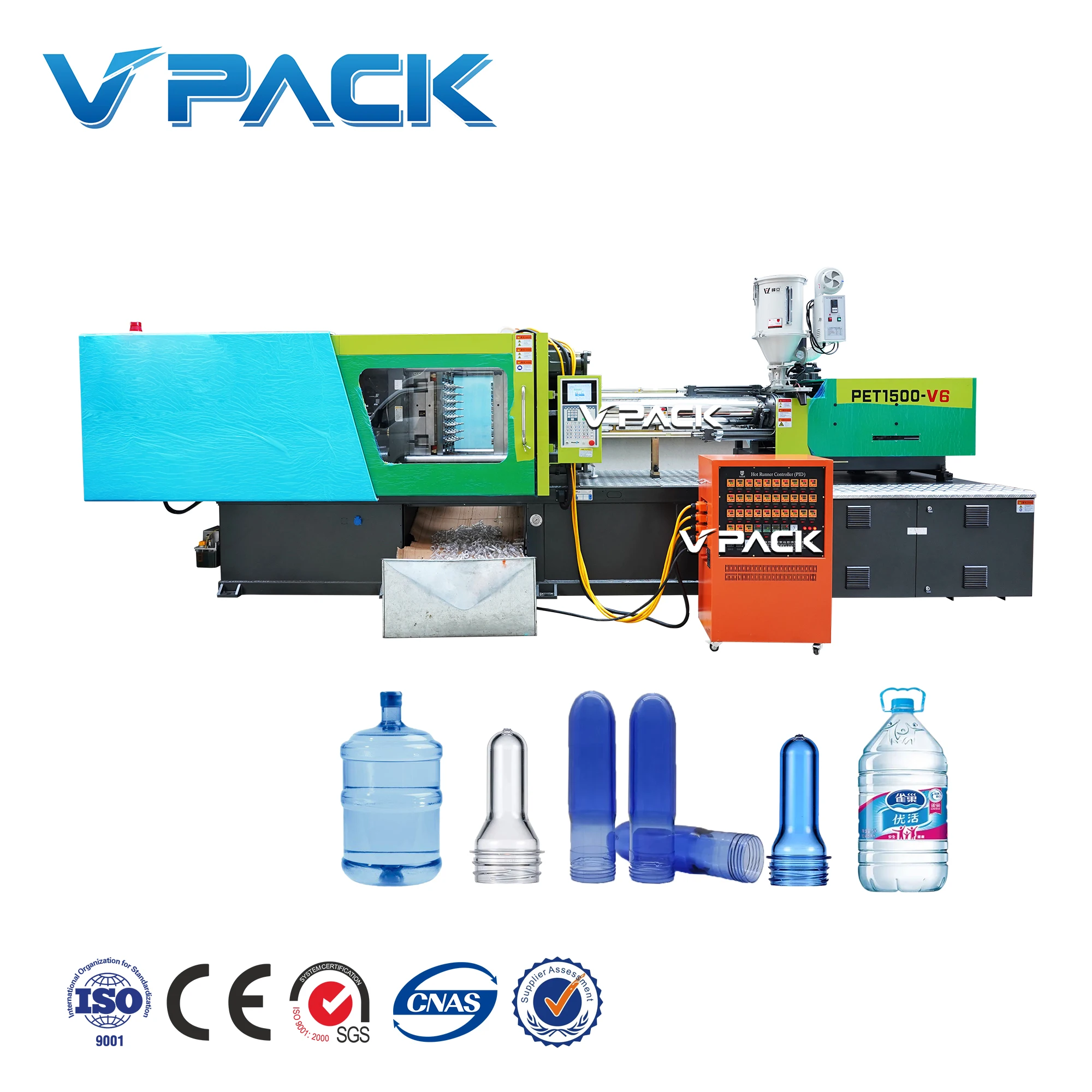 218Ton Servo motor bottle preform plastic injection machine for 200-2500ml small bottle/5L 10L 5Gallon barrel preform mold maker