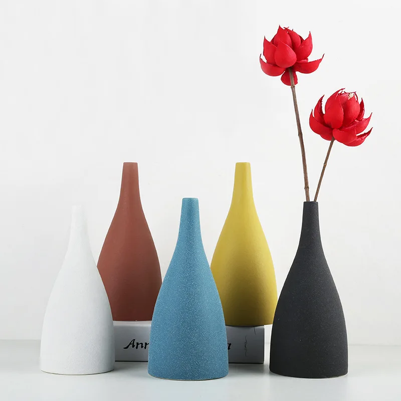 
Simple and creative Nordic porcelain vase tea table decoration cabinet ins vase art 