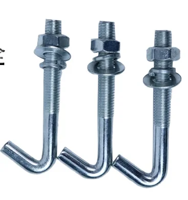 Carbon Steel j Bolt Concrete Fixed Forged Hook Bolt M12 Anchor Nut Bolts and Screw
