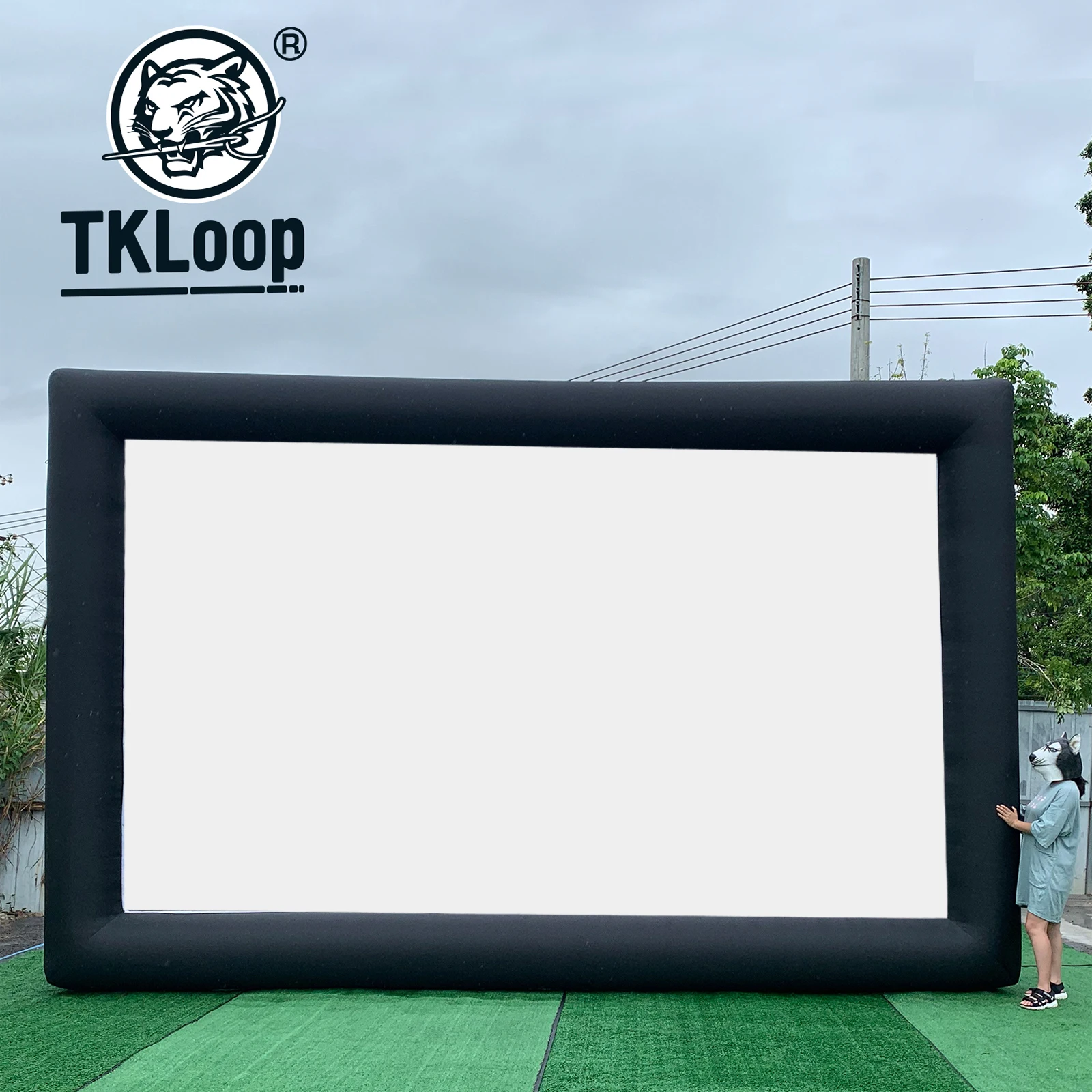 TKLoop новый стиль водонепроницаемый 20-футовый надувной проектор экран выдувание кино