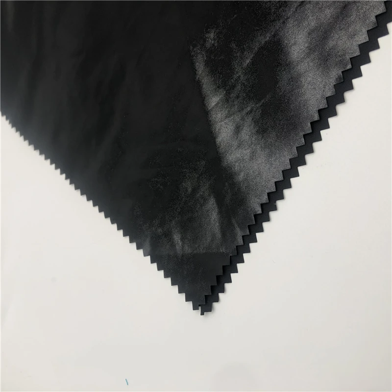 70D * 70D горячая Распродажа 210T нейлоновая тафта с покрытием блестящая полиуретановая пленка для одежды