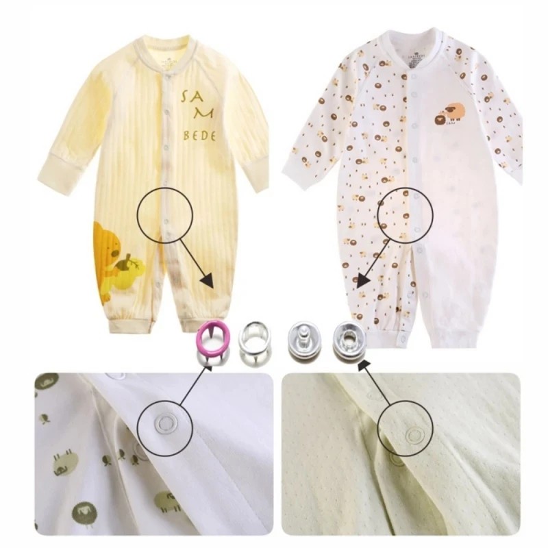 9.5mm Metal Five-prong Buckle Fasteners Press Button Snap Buttons Baby Clothes Sewing Accessories